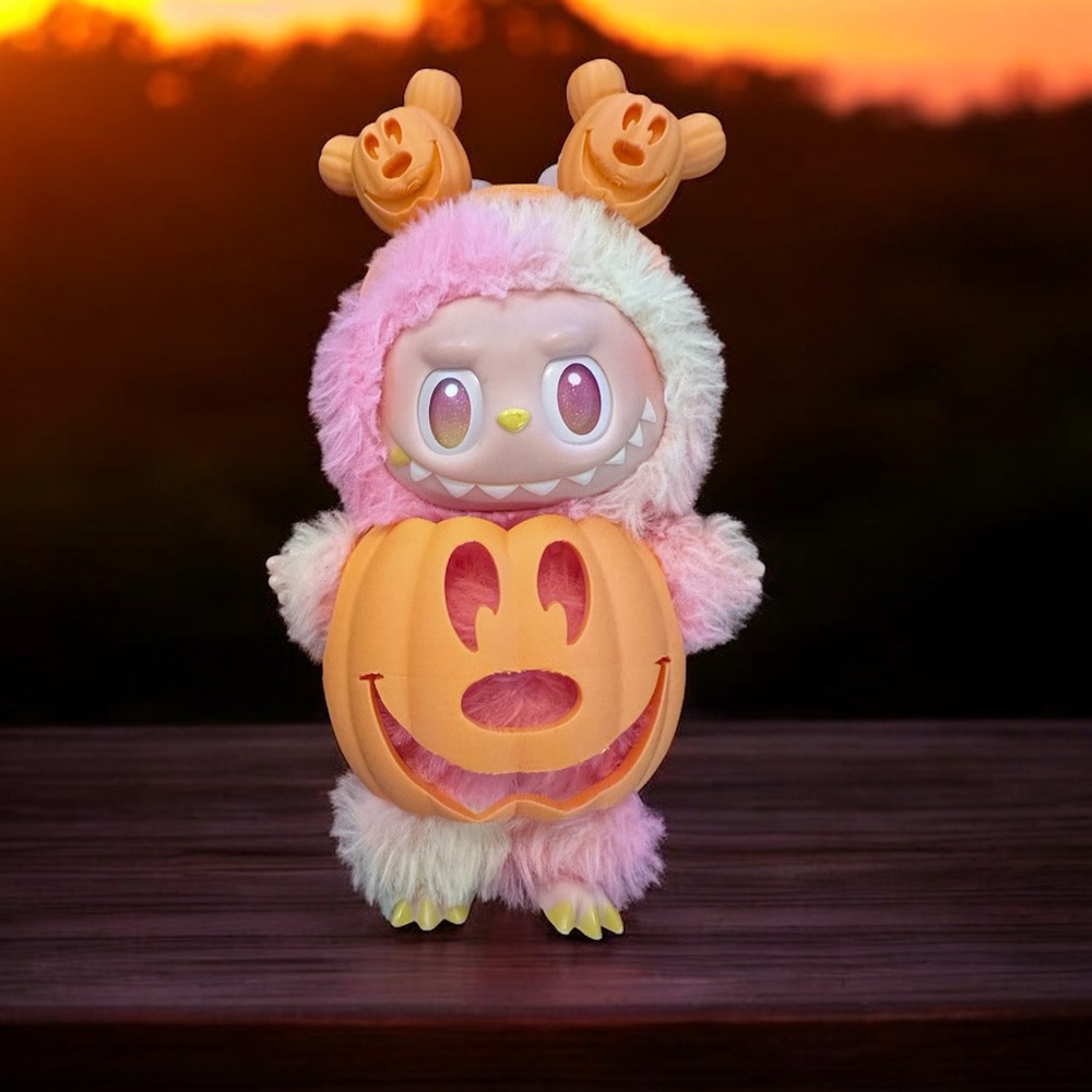 Handmade 3D printed Mickey Pumkin Halloween costume set for labubu pick a color